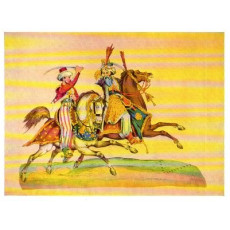 Postcard Equestrian Combat John Astley & William Davis