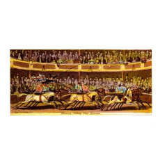 Postcard A Seat At Astleys Ducrow Riding Nine Horses